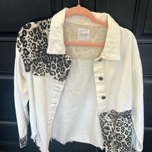 leopard print jean jacket